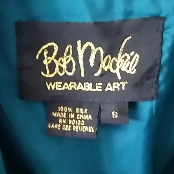 Bob Mackie Wearable Art Silk Jacket - Size S - Picture 7 of 8